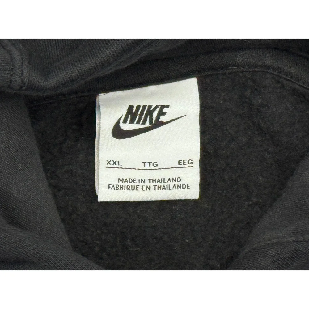 Nike New York Jets NFL Hoodie Mens XXL Black Distressed Graphic Sweatshirt